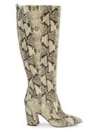 Sam Edelman Hai Snakeskin-print Leather Knee-high Boots