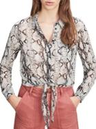 Miss Selfridge Tie-front Button-down Shirt