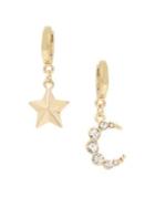 Bcbgeneration Modern Mysticstar & Moon Mismatched Drop Earrings