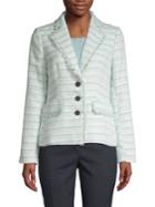 Karl Lagerfeld Paris Textured Frayed Blazer