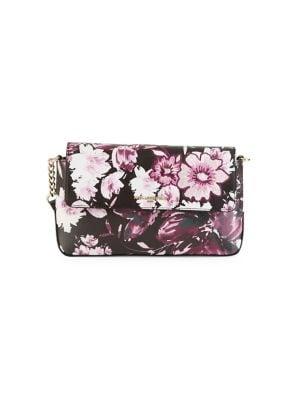 Karl Lagerfeld Paris Iris Floral Leather Crossbody Bag