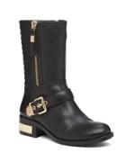Vince Camuto Whynn Moto Quilted Leather Mid-calf Boots