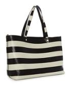 Luana Italy Carlyle Reversible Snake Embossed Leather Tote