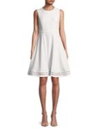 Calvin Klein Eyelet Stripe Fit-&-flare Dress