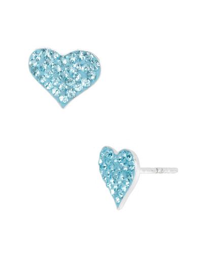 Betsey Johnson Blue Heart Stud Earrings