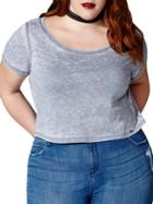 Mblm By Tess Holliday Plus Short Sleeve Cropped Top