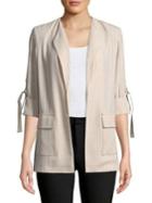 Calvin Klein Plus Strap-sleeve Pinstripe Jacket