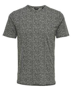 Only And Sons Ditsy Print Washed Cotton Tee