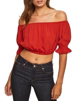 Miss Selfridge Scalloped Cropped Top