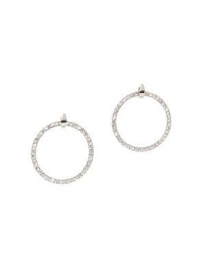 Vince Camuto Crystal Hoop Drop Earrings