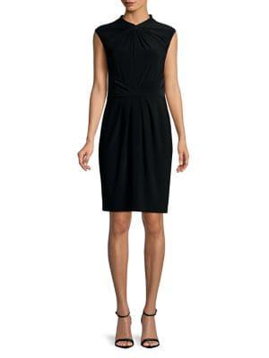 Adrianna Papell Ruched Sleeveless Dress