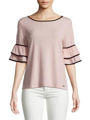 Ivanka Trump Tiered Ruffled Top