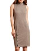 Lauren Ralph Lauren Deroj Buttoned-skirt Ponte Dress