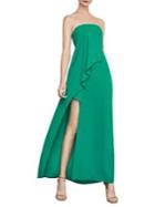 Bcbgmaxazria Draped-front Strapless Gown