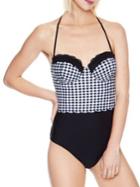 Betsey Johnson One-piece Checkered Swimsuit