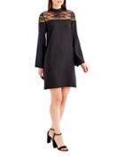 Nicole Miller New York Lace Bell Sleeve Dress