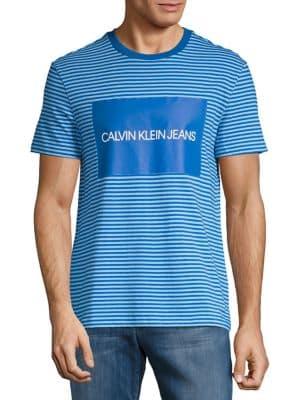 Calvin Klein Jeans Classic Fit Institutional Stripe Ringer Tee