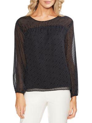 Vince Camuto Daybreak Polka Dot Blouse