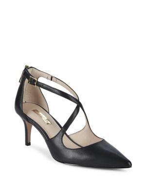Louise Et Cie Jena Cross Strap Leather Pumps