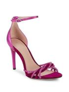 Rachel Zoe Aubrey Leather And Velvet Ankle-strap Sandals
