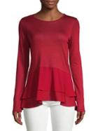 Michael Michael Kors Woven Ruffled Top