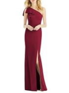 After Six One-shoulder Crepe Bridesmaid Dress