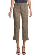 Lord & Taylor Plaid Cropped Trousers