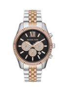 Michael Kors Lexington Stainless Steel & Pave Crystal Bracelet Watch