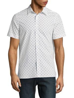 Perry Ellis Stretch Modern Geo-print Shirt