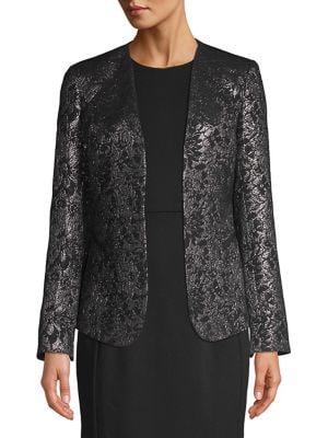 Calvin Klein Petite Metallic Jacquard Jacket