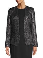Calvin Klein Petite Metallic Jacquard Jacket