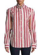 Caara Striped Button-down Shirt