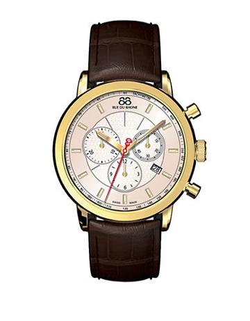 88 Rue Du Rhone Men's Double 8 Origin Leather Chronograph Watch