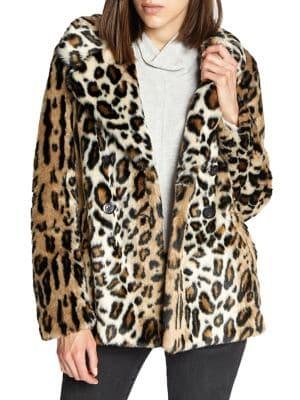 Sanctuary Seeing Spots Leopard Print Faux Fur Coat