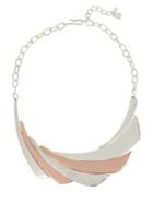 Robert Lee Morris Hint Of Rose Two-tone Frontal Necklace