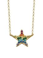 Lord & Taylor Rainbow Crystal Star Pendant Necklace