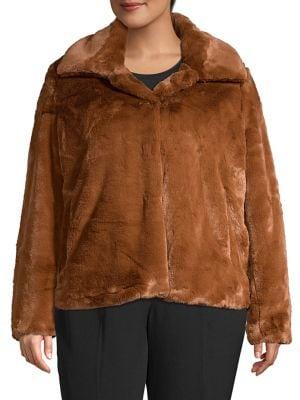 Nic+zoe Plus Faux Fur Jacket