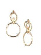 Trina By Trina Turk Vintage Moment 10k Goldtone Interlocking Ring Drop Earrings