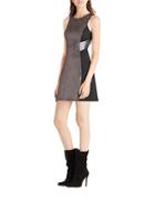 Bcbgeneration Metallic Colorblocked Fit-and-flare Dress