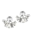 Carolee Crystal Abbey Crystal Hex Ear Jacket Earrings