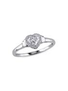 Sonatina Heart Halo 14k White Gold & Diamond Engagement Ring