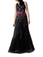 Kay Unger Embroidered Tulle Gown