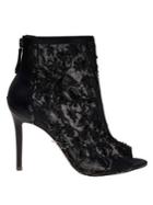 Badgley Mischka Verona Lace Peep-toe Booties