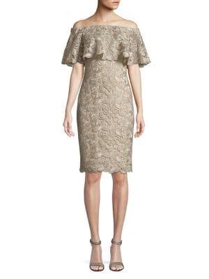 Tadashi Shoji Floral Lace Shift Dress