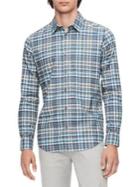 Calvin Klein Plaid Long-sleeve Button-down Shirt