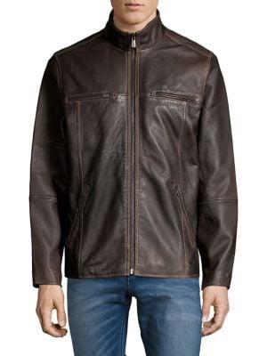 Tommy Bahama Seam Leather Jacket