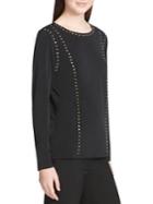 Calvin Klein Soft Stud Long-sleeve Top