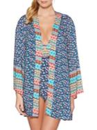 Laundry By Shelli Segal Floral Patchwork Coverup