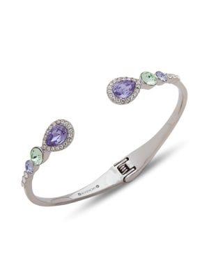 Givenchy Swarovski Crystal And Stellux Crystal Hinged Cuff Bracelet