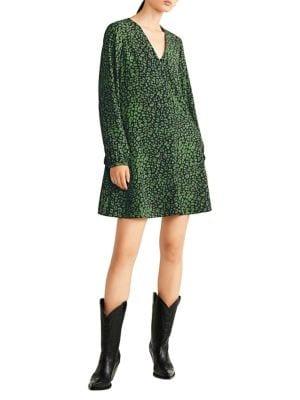 Mango Printed Crepe Dress